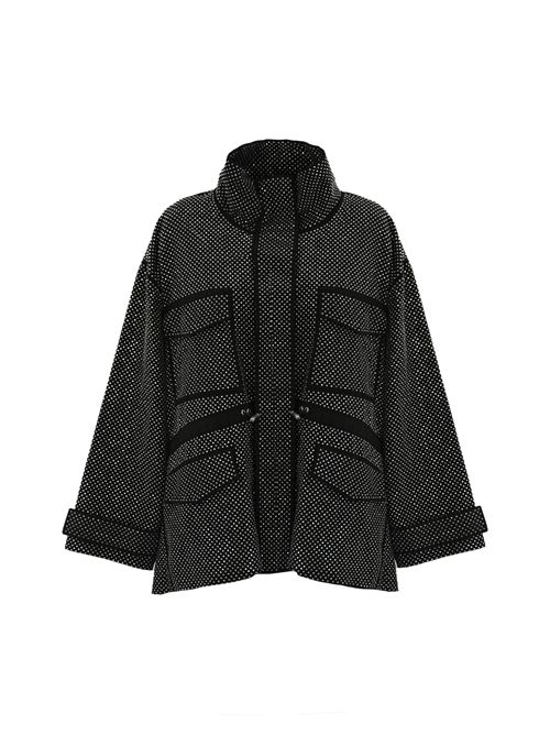 Parka tecnico Pescatore con mini borchie effetto strass Nero PINKO | 104598 A2BWZ99